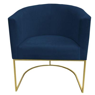 Poltrona Paola Base De Ferro Sued Azul Marinho D'classe Decor