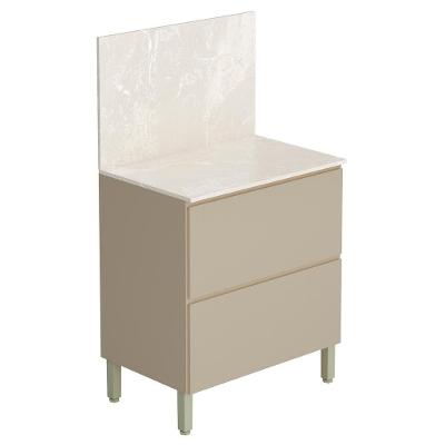 Balcão De Cozinha Com Tampo 80cm 1 Porta Minsk K02 Vanilla - Mpozenato