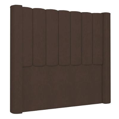 Cabeceira Casal Cama Box 140cm Claire I02 Veludo Marrom - Mpozenato