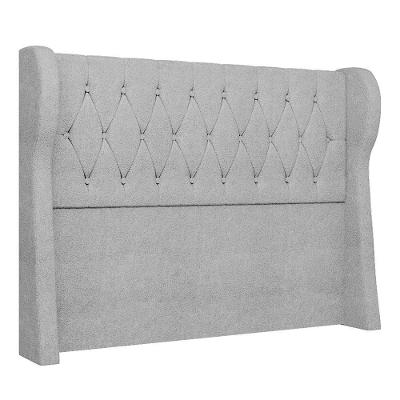 Cabeceira Casal Cama Box 140cm Malva I02 Bouclê Cinza - Mpozenato