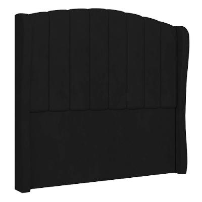 Cabeceira Casal Cama Box 140cm Glenda I02 Veludo Preto - Mpozenato