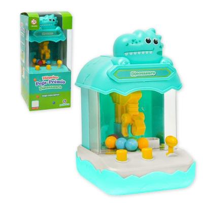 Mini Máquina De Bola Pega Premio Jogo Com Garra Divertido Dino Azul