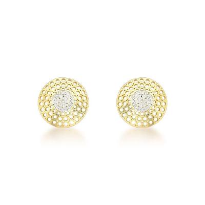 Brinco Redondo Com 1,5cm Banhado A Ouro 18k