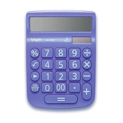 Calculadora Mesa Visor 12 Dig. Azul Mv-4134 Elgin