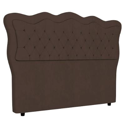 Cabeceira Casal Queen Cama Box 160cm Oregon I02 Veludo Marrom - Mpozenato
