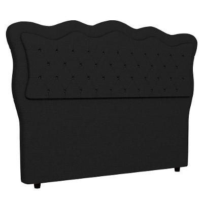 Cabeceira Casal Cama Box 140cm Oregon I02 Linho Preto - Mpozenato