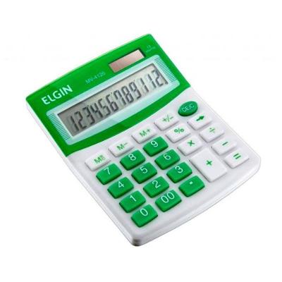 Calculadora Mesa Visor 12 Dig. - Verde Mv4126 Elgin