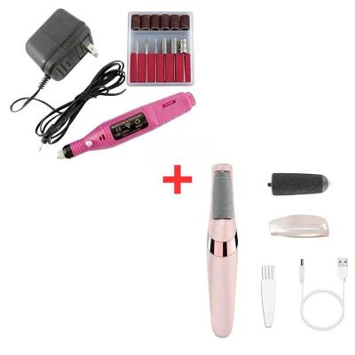 Kit Lixadeira Unha Eletrica Profissional Motor Bivolt E Removedor De Calos Portátil Para Os Pés USB
