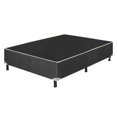 Base Cama Box Casal 1,88 X 1,28 X 0,42 Suede Cinza