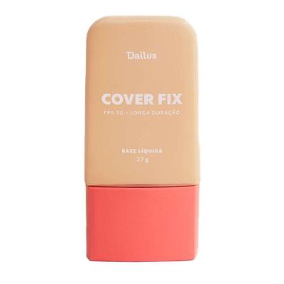 Base Líquida Cover Fix 30ml Dailus Cobertura Perfeita e Alta Fixação D4 Claro