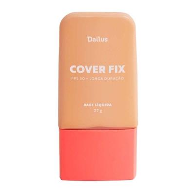 Base Líquida Cover Fix 30ml Dailus Cobertura Perfeita e Alta Fixação D5 Médio