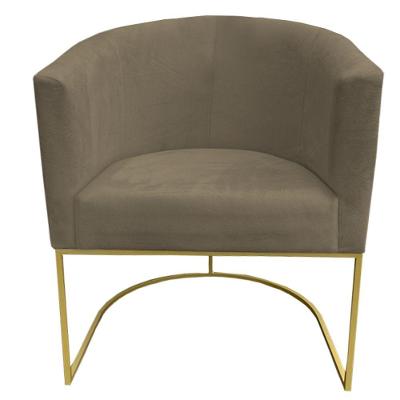 Poltrona Paola Base De Ferro Sued Marrom Rato D'classe Decor