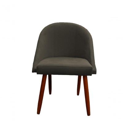Cadeira Poltrona Arredondada Suede Marrom Rato D'classe Decor