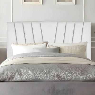 Cabeceira Casal Queen Size Cama Estofada 160 Cm Lile Suede Branco