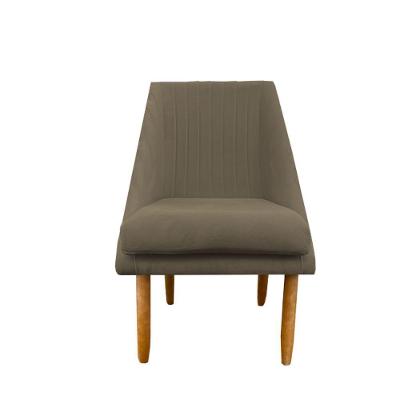 Cadeira Para Sala De Jantar Ana Pés Palito Suede Marrom Rato D'classe Decor