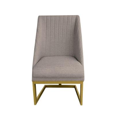 Cadeira Para Sala De Jantar Ana Base De Ferro Linho Bege D'classe Decor