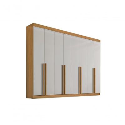 Guarda Roupa Casal 8 Portas 8 Gavetas Com Pés Daymont - D' Doro Cinamomo-off White