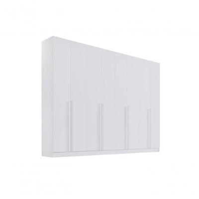 Guarda Roupa Casal 8 Portas 8 Gavetas Sem Pés Daymont - D' Doro Castanho-linho