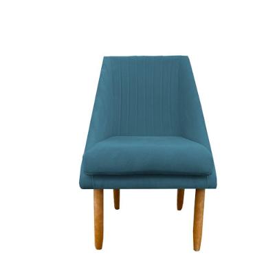 Cadeira Para Sala De Jantar Ana Pés Palito Suede Azul Tiffany D'classe Decor