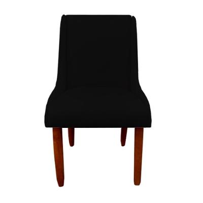 Cadeira Para Sala De Jantar Lizz Pés Palito Veludo Preto D'classe Decor