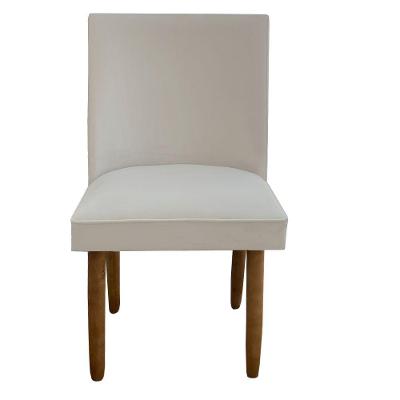 Cadeira Para Sala De Jantar Tóquio Pés Palito Suede Bege D'classe Decor