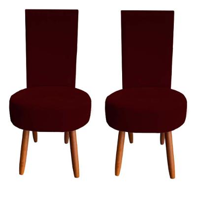 Kit 02 Cadeiras De Jantar Lisboa Sued Marsala D'classe Decor