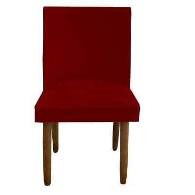 Cadeira Para Sala De Jantar Tóquio Pés Palito Suede Vermelho D'classe Decor