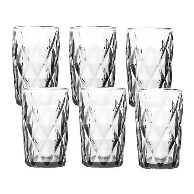 Conjunto 6 Copos De Vidro Diamante 370ml - Elegância e Durabilidade
