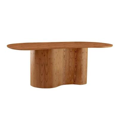 Mesa Suíça 220cm Tampo Orgânico Laminado Moderna Mobília Cinamomo Imbuia Nat
