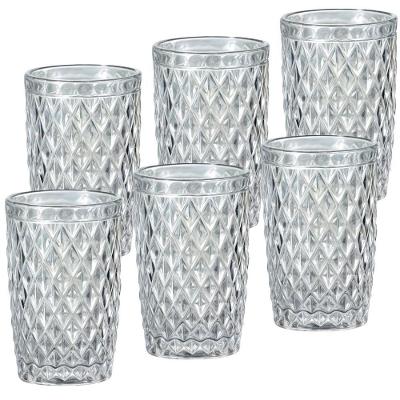 Conjunto 6 Copos De Vidro Bico De Jaca 370ml - Elegância Clássica