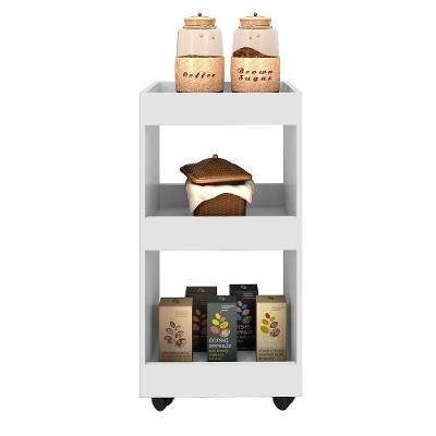 Armário Multiuso Para Cozinha Com Rodízios L03 Seul - Mpozenato Preto