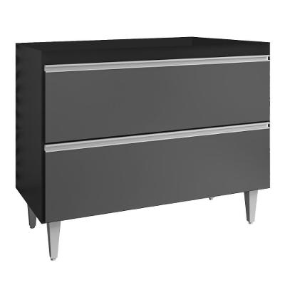 Balcão De Cozinha 100cm Sem Tampo Julia Z34 Preto-grafite - Mpozenato