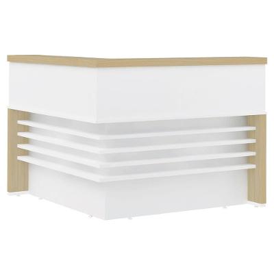 Balcão De Atendimento Em L 147x147cm Corp A06 Carvalho-branco - Mpozenato