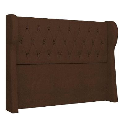 Cabeceira Casal Cama Box 140cm Malva I02 Bouclê Marrom - Mpozenato