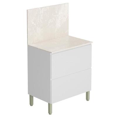 Balcão De Cozinha Com Tampo 80cm 1 Porta Minsk K02 Branco - Mpozenato