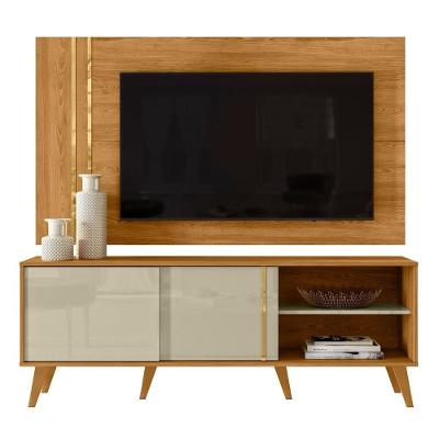 Estante Painel Para Tv 60 Pol 160cm Orla Z10 Cumaru-opala - Mpozenato