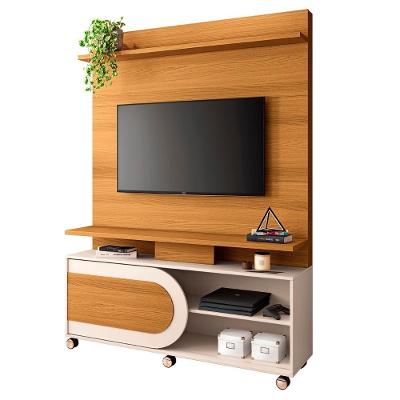 Estante Painel De Tv 55 Pol 136cm Urbe H01 Cinamomo-off White - Mpozenato