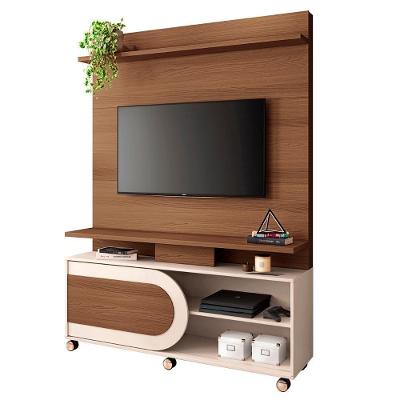 Estante Painel De Tv 55 Pol 136cm Urbe H01 Castanho-off White - Mpozenato