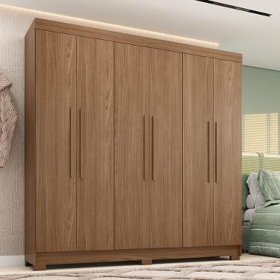 Guarda-roupa Casal 194,40cm 6 Portas 2 Gavetas Horácio Estilo Mm Jatoba