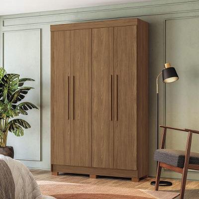 Guarda Roupa Casal 4 Portas 2 Gavetas Homero Estilo Mm Jatoba