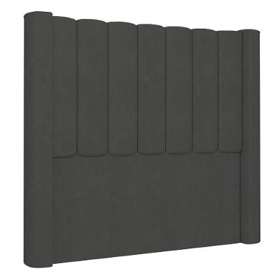Cabeceira Casal Queen Cama Box 160cm Claire I02 Veludo Chumbo - Mpozenato