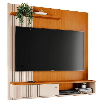 Painel Tv 65 Pol E Bancada Suspensa Neris Z10 Off-cinamomo - Mpozenato