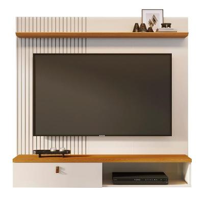 Painel Tv 55 Pol E Bancada Suspensa Talyn Z10 Off-cinamomo - Mpozenato