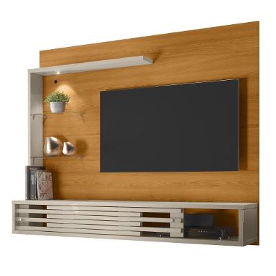 Painel Tv 50 Pol E Bancada Suspensa Keren Z10 Off-cinamomo - Mpozenato