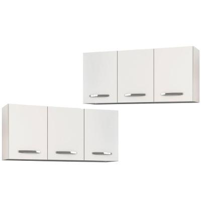 Kit 2 Armários Aéreos De Cozinha Honduras 120cm 3 Portas - Lumil Móveis Branco