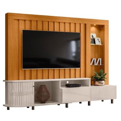 Estante Painel Para Tv 70 Pol 242cm Le Gard Z10 Off-cinamomo - Mpozenato