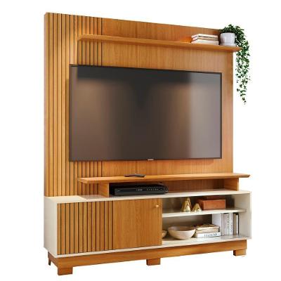 Estante Painel Para Tv 75 Pol 160cm Anny Z10 Off-cinamomo - Mpozenato