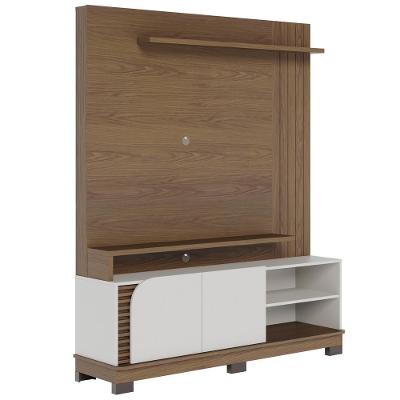 Estante Painel Para Tv 65 Pol Madrid C05 Amêndoa-off White Matte - Mpozenato