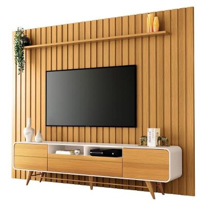 Painel Tv 85 Pol One E Bancada áureo H01 Off-cinamomo - Mpozenato