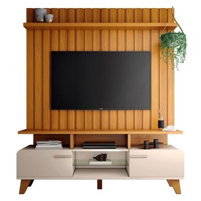Painel Para Tv 60 Pol 160cm E Bancada Amago H01 Cinamomo-off - Mpozenato
